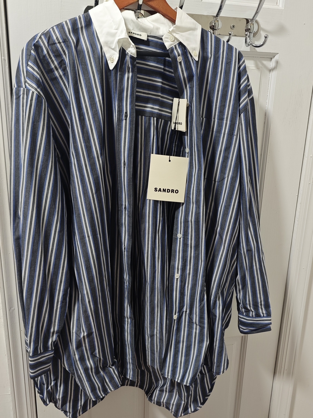 Sandro Oversized Striped Shirt XL